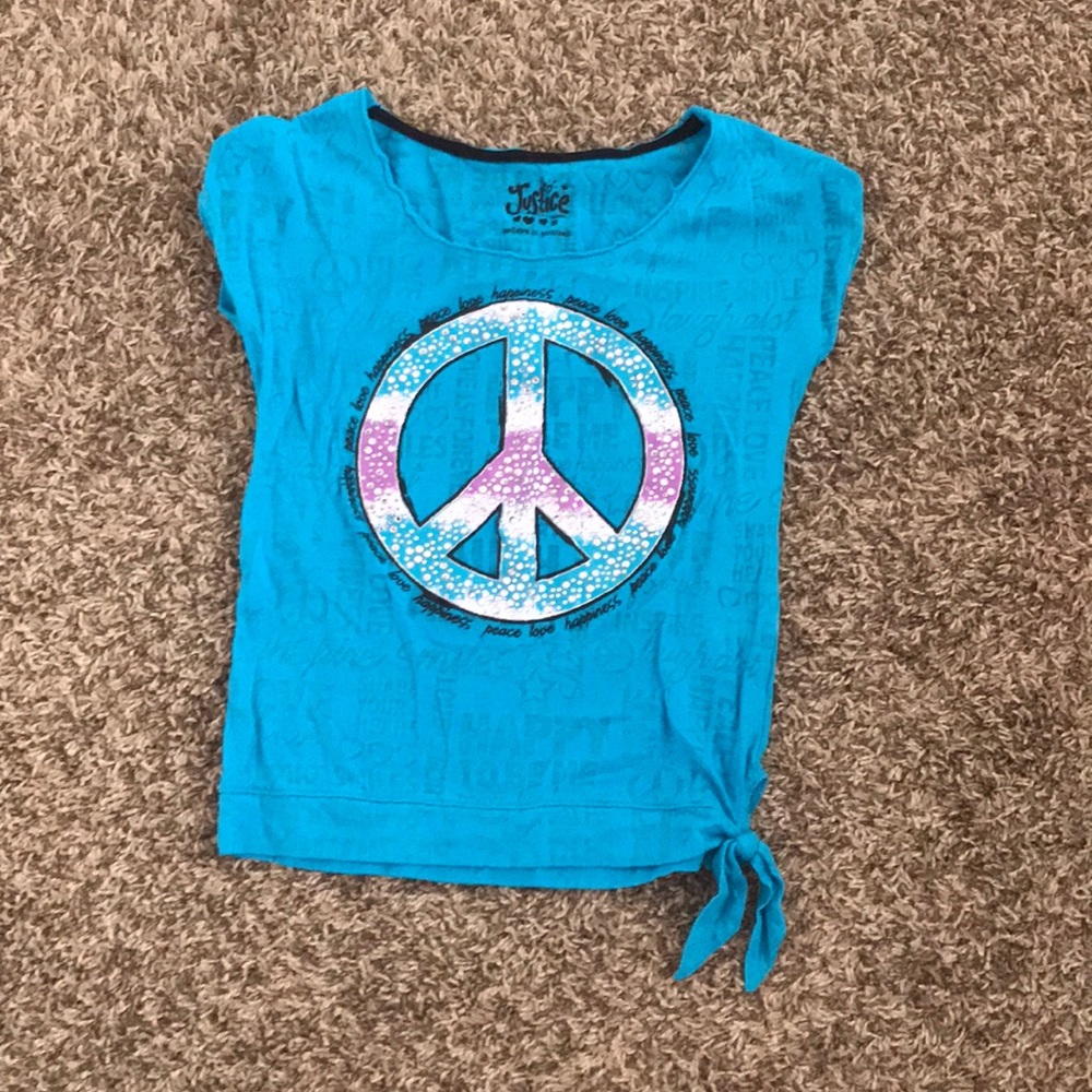 Justice peace sign shirt